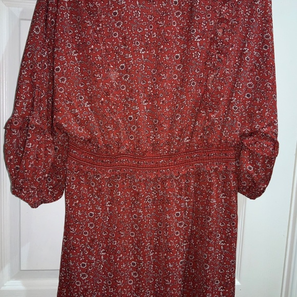 MAX STUDIO Ditzy Floral Balloon sleeve Tiered Peasant Dress Sz XL New - Picture 9 of 12